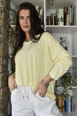  Perfect Breton V Long Sleeve Top Lemon /21